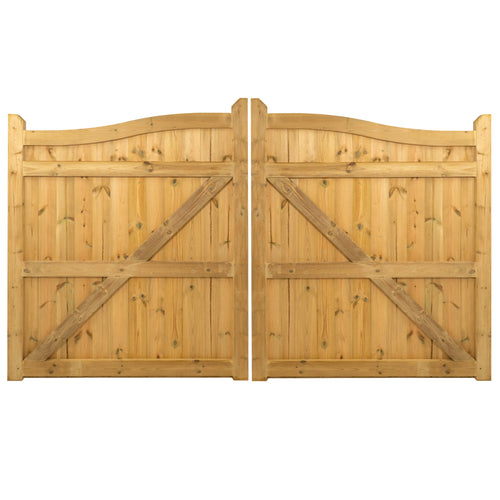 Stylish Swan Neck Gates with Elegant Curved Top