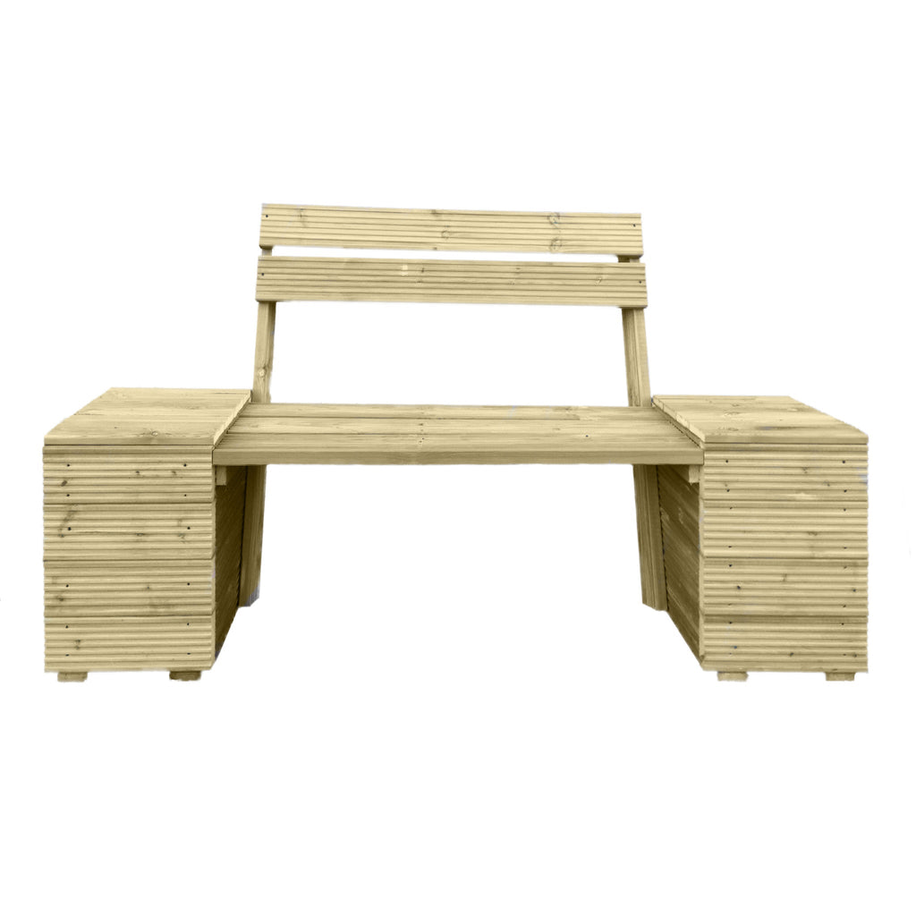 Pressure Treated Bench Planter Combination built with timber decking