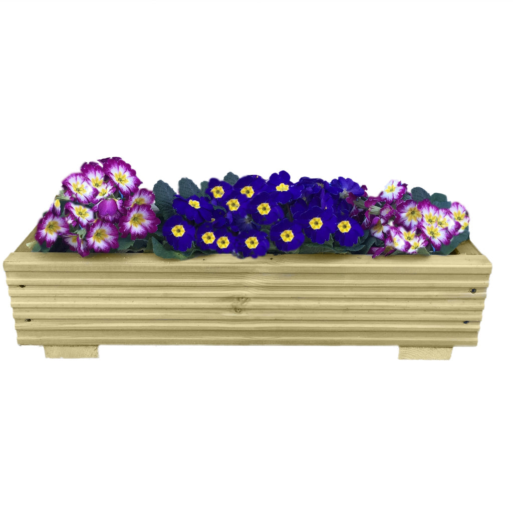 Long Decking Planter Window Box with flowers