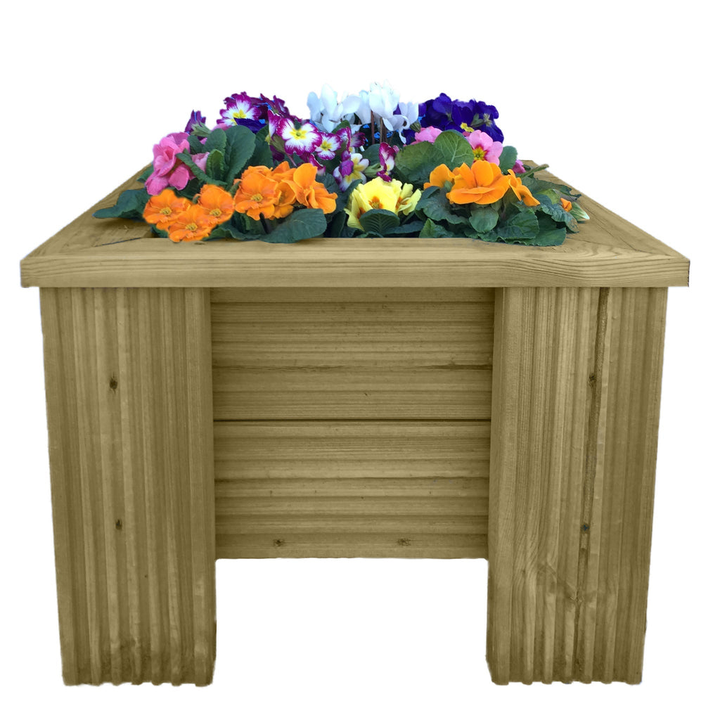 Handmade Premium Wooden Raised wooden Garden Planter with flowers