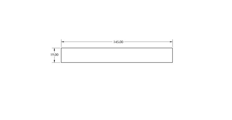 Planed British Larch Floating Shelves drawing