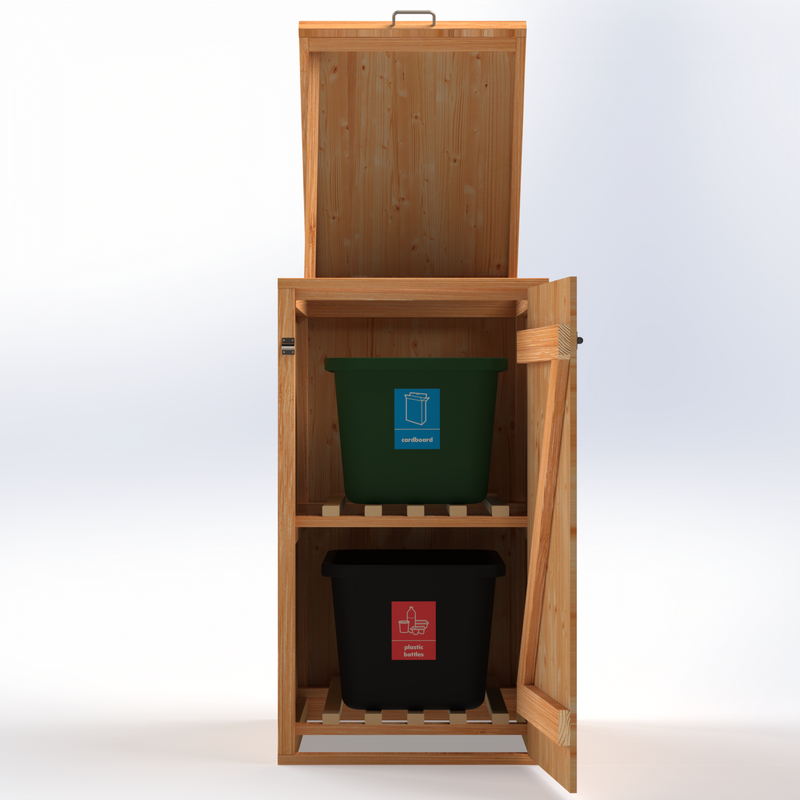 Timber Bin & Recycling Box Store - Fully Assembled