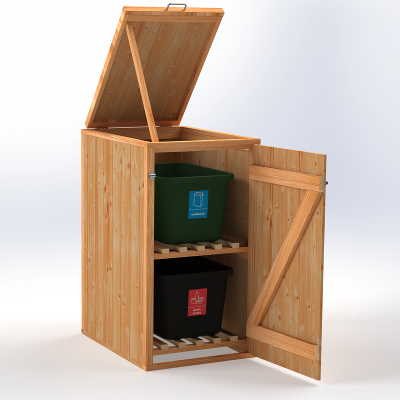 Timber Bin & Recycling Box Store - Fully Assembled
