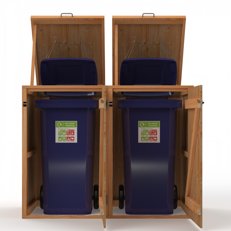 Timber Bin & Recycling Box Store - Fully Assembled