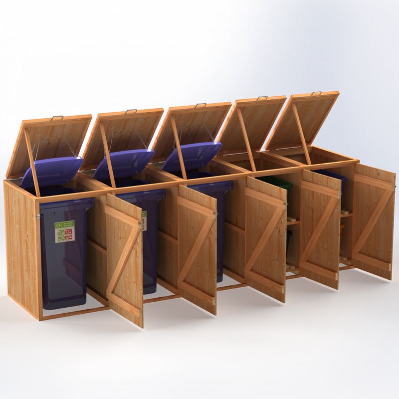 Timber Bin & Recycling Box Store - Fully Assembled