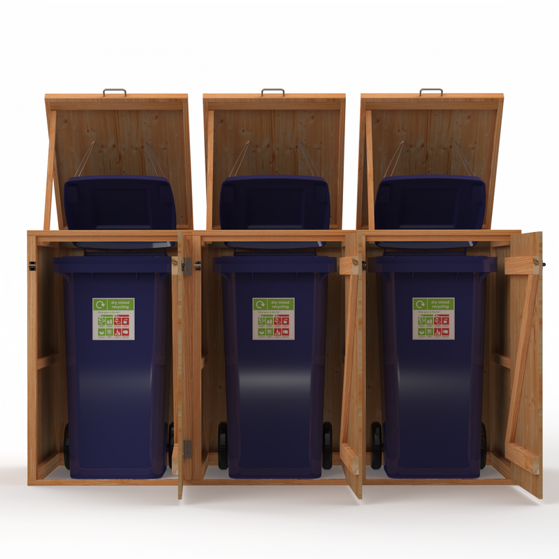 Timber Bin & Recycling Box Store - Fully Assembled