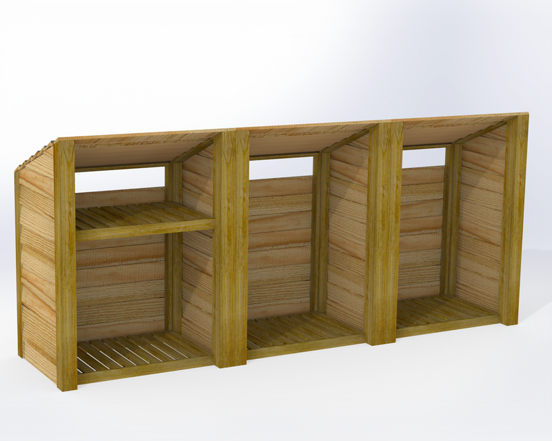 Featheredge Log Store - Arrives Fully Assembled