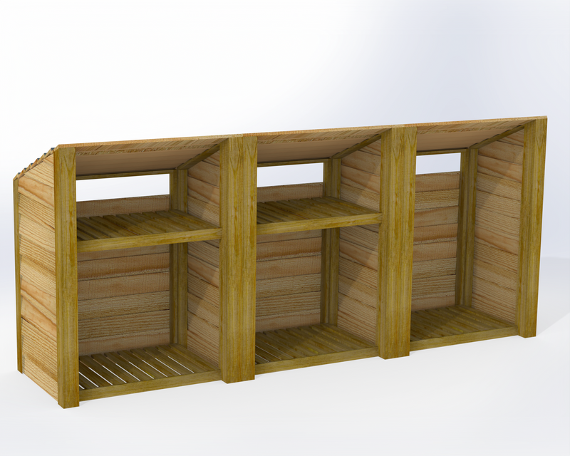 Featheredge Log Store - Arrives Fully Assembled