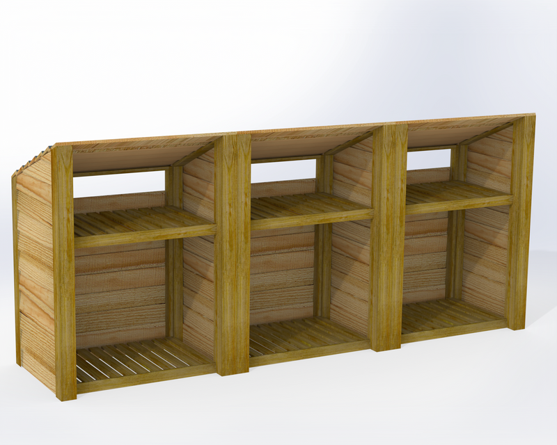 Featheredge Log Store - Arrives Fully Assembled