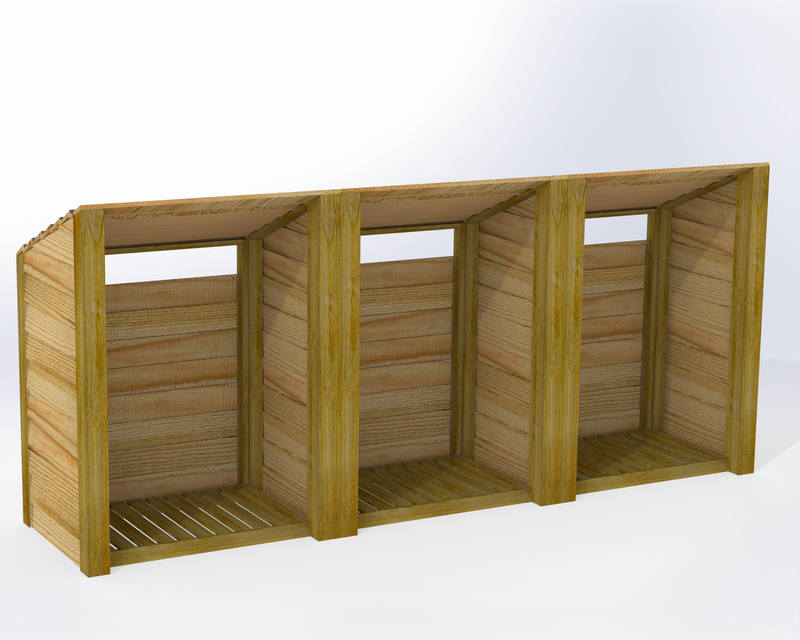 Featheredge Log Store - Arrives Fully Assembled