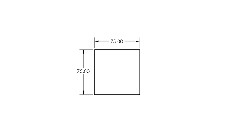 1.8m 75mm x 75mm Treated Post drawing