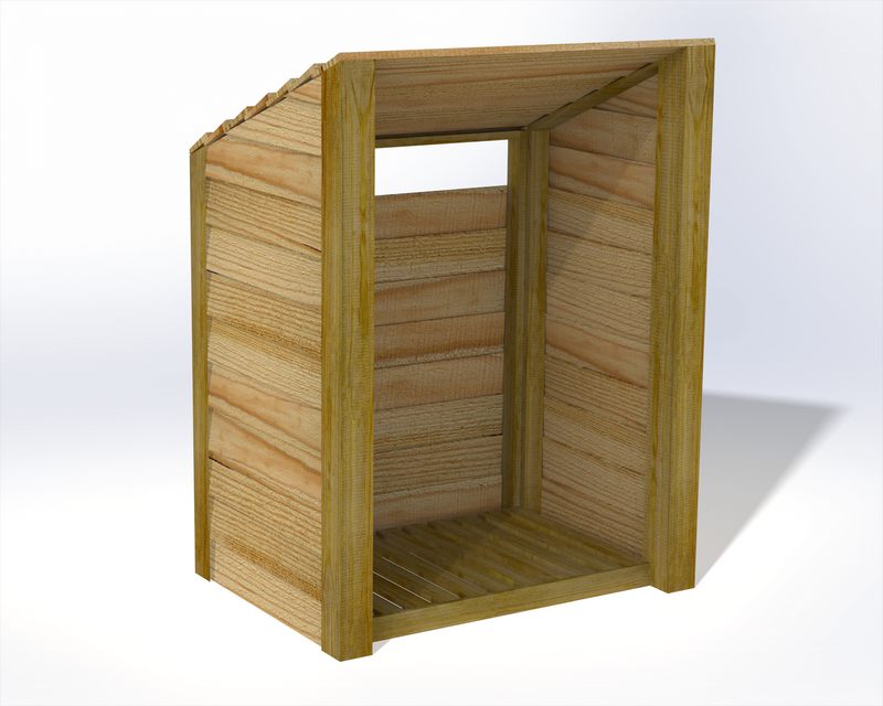 Featheredge Log Store - Arrives Fully Assembled