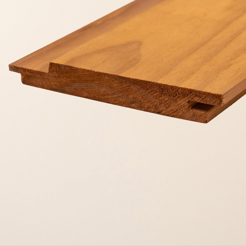 Radiata Pine Thermowood 145mm x 18mm Shadow Gap end grain shot