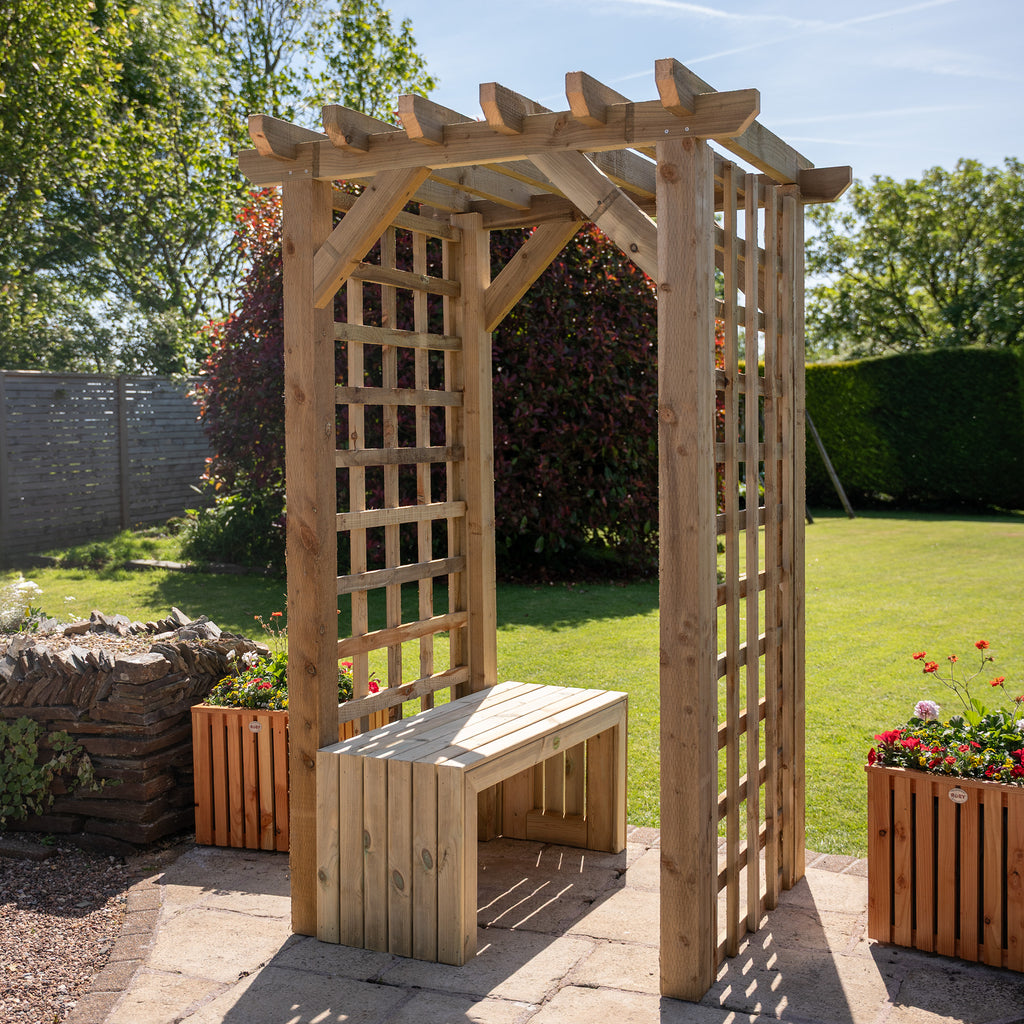 Ruby Ready arbor with bench