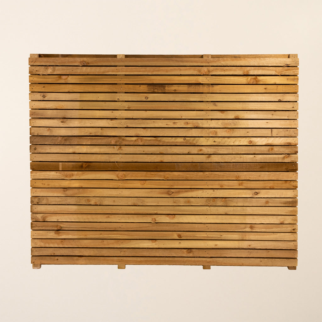 Back view of Treated Rough Sawn Slatted Panel (Double Sided)