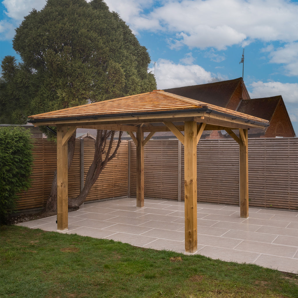 Cedar Shingle 4 Pitch Pergola
