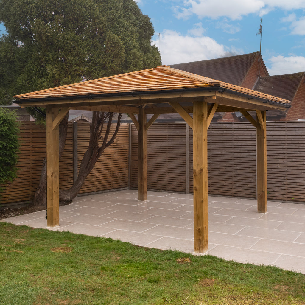 Cedar Shingle 4 Pitch Pergola