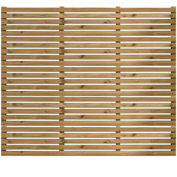 Cedar Slatted Fence Panels (Horizontal)