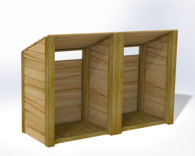 Featheredge Log Store - Arrives Fully Assembled