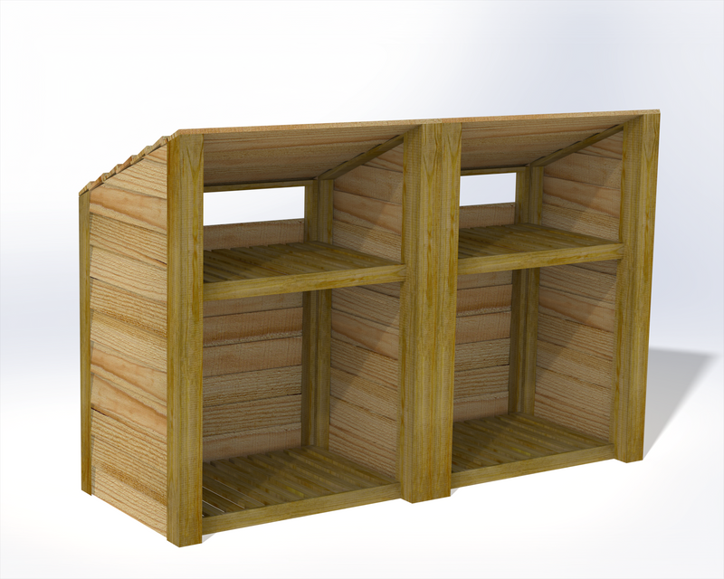 Featheredge Log Store - Arrives Fully Assembled
