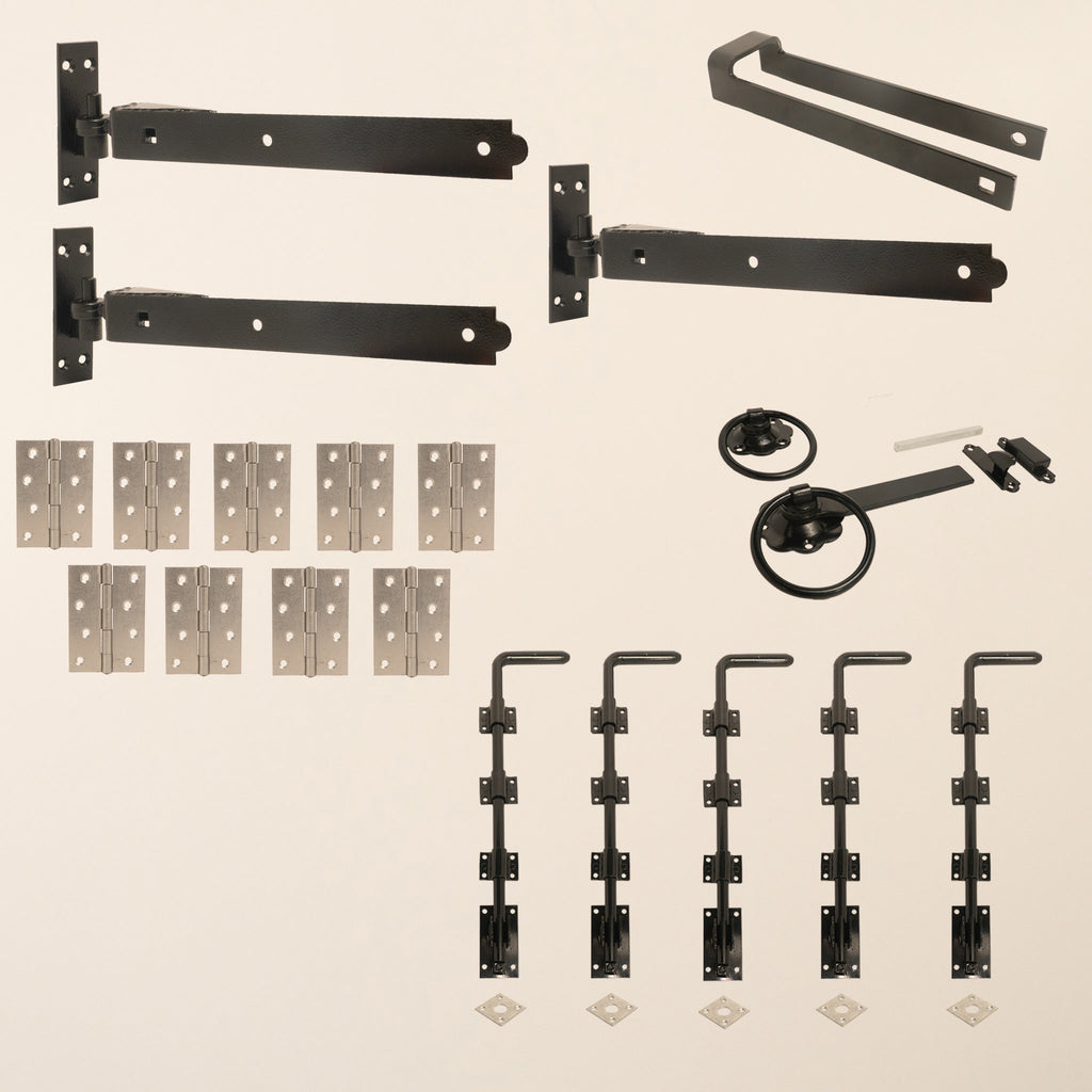 5 Leaf Bifold Entrance Gate Black Ironwork Bundle