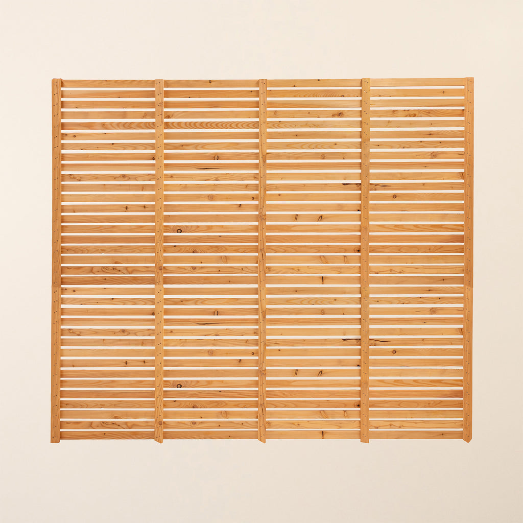 European Larch Slatted Fence Panels