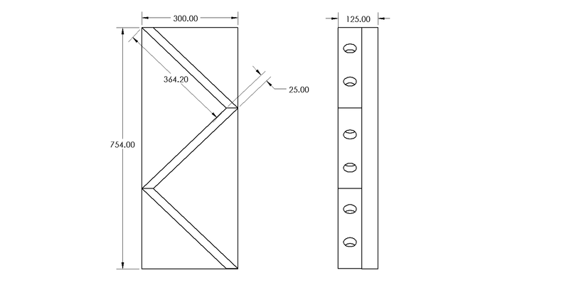Falmouth Wine Bottle Rack drawing