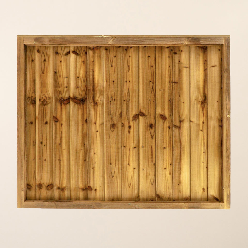 Premium Featheredge Pressure Treated Fence Panel - 1.8m wide panel showing full back view