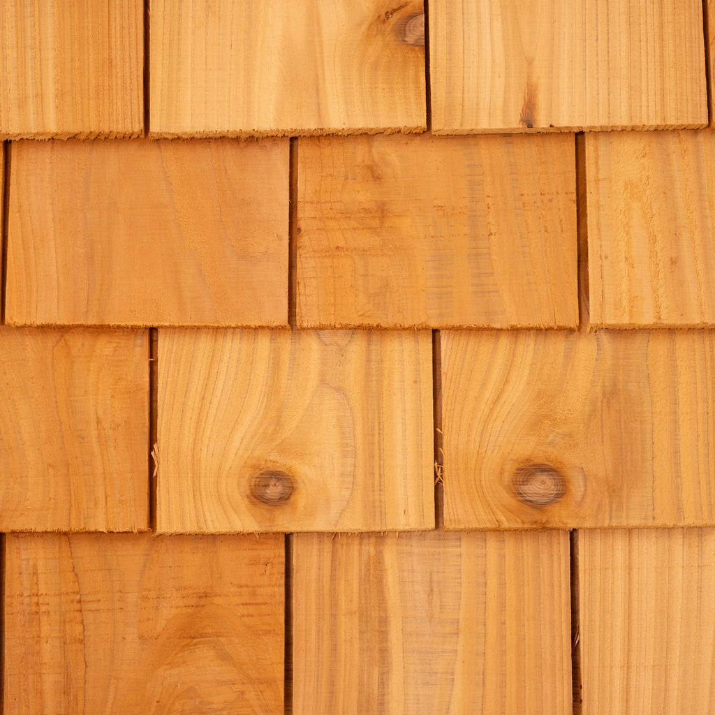 Cedar shingles, shown in formation