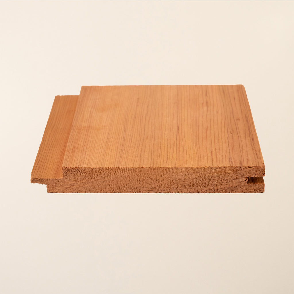 Front shot of Western Red Canadian Cedar 145mm x 18mm Shadow Gap