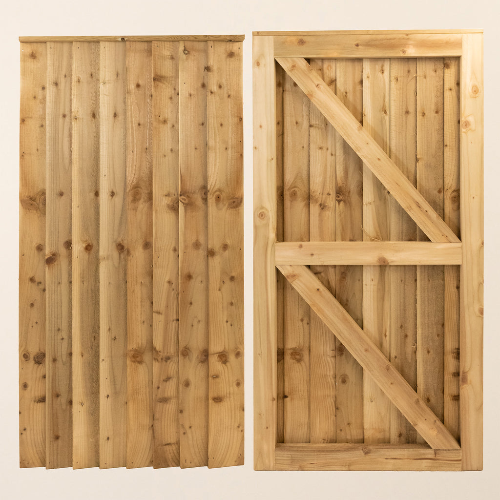 Padstow Wooden Garden Featheredge Gate (1.8m High) - CLEARANCE