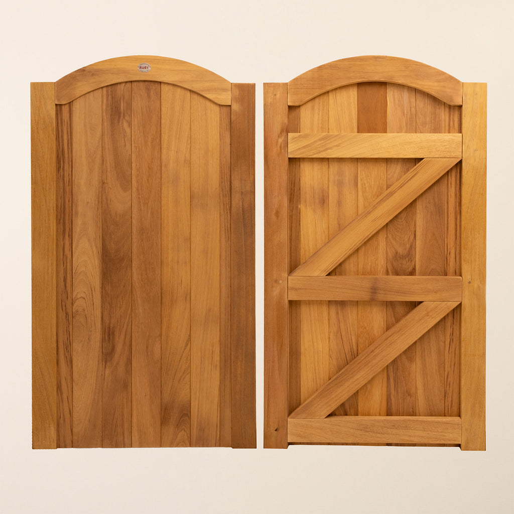 Iroko Mortise & Tenon Arch Top Gate (1.8m High)