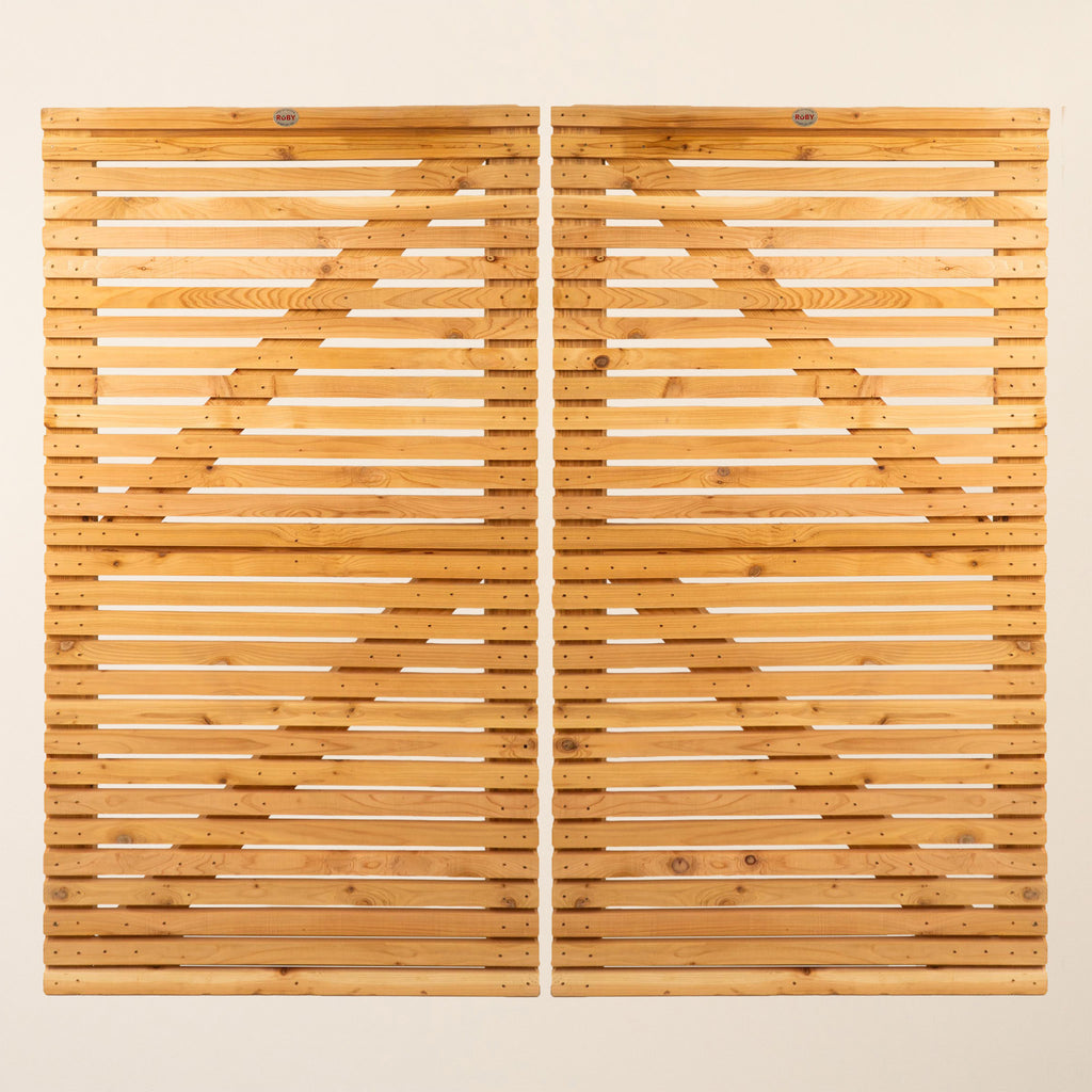 Cedar Slatted Gates Pair