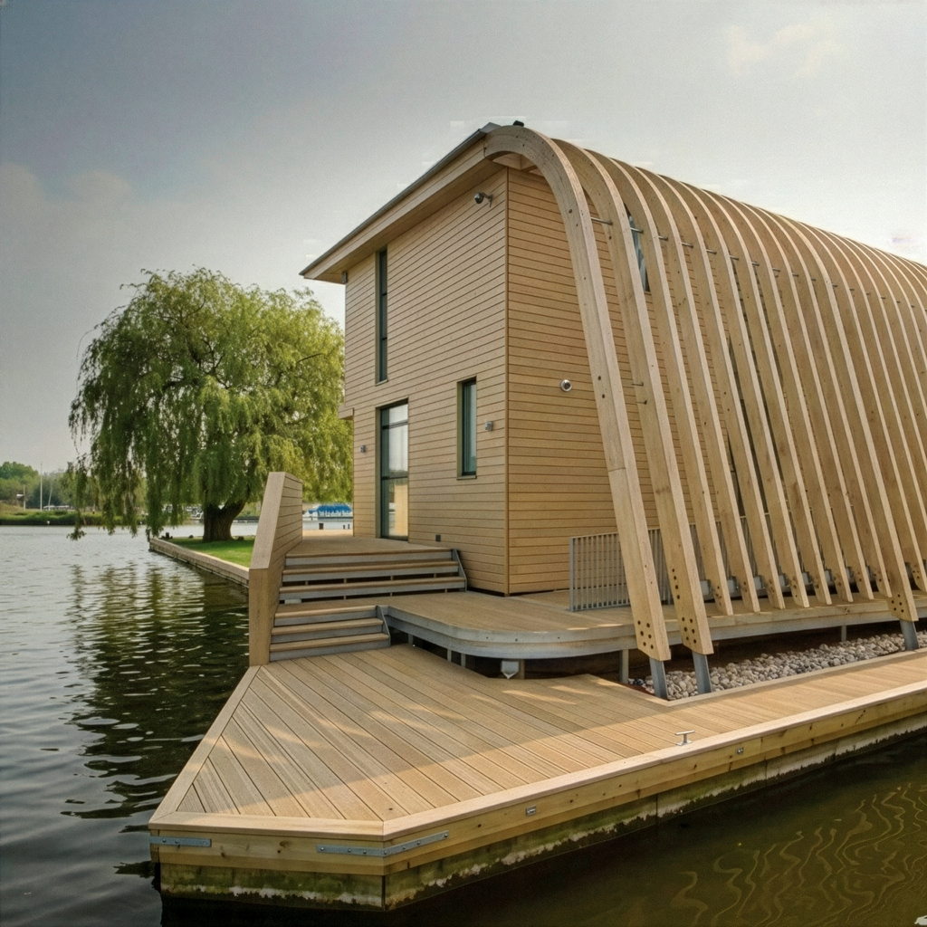 Accoya cladding on modern building exterior 