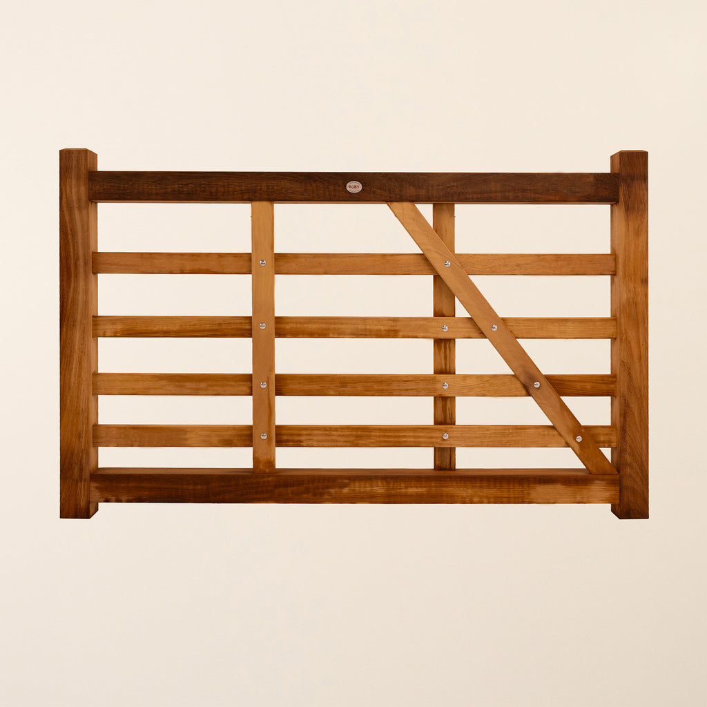 Iroko Windsor Style Planed Hardwood Entrance Gate