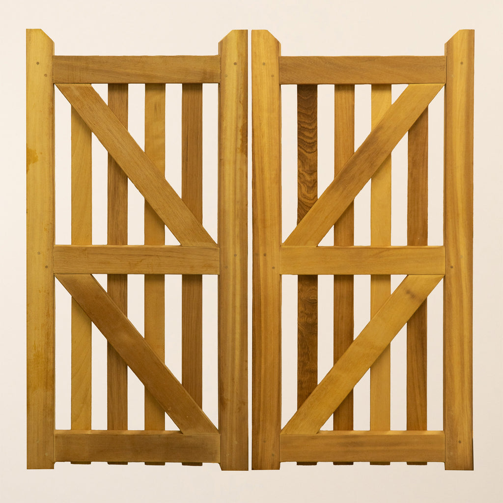 Iroko Salcombe Gates Pair CLEARANCE Back shot