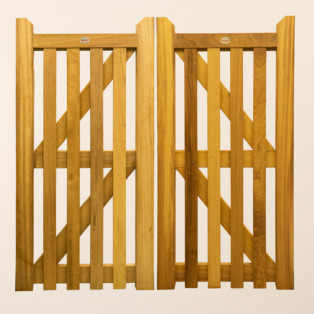 Iroko Salcombe Gates Pair CLEARANCE Front shot