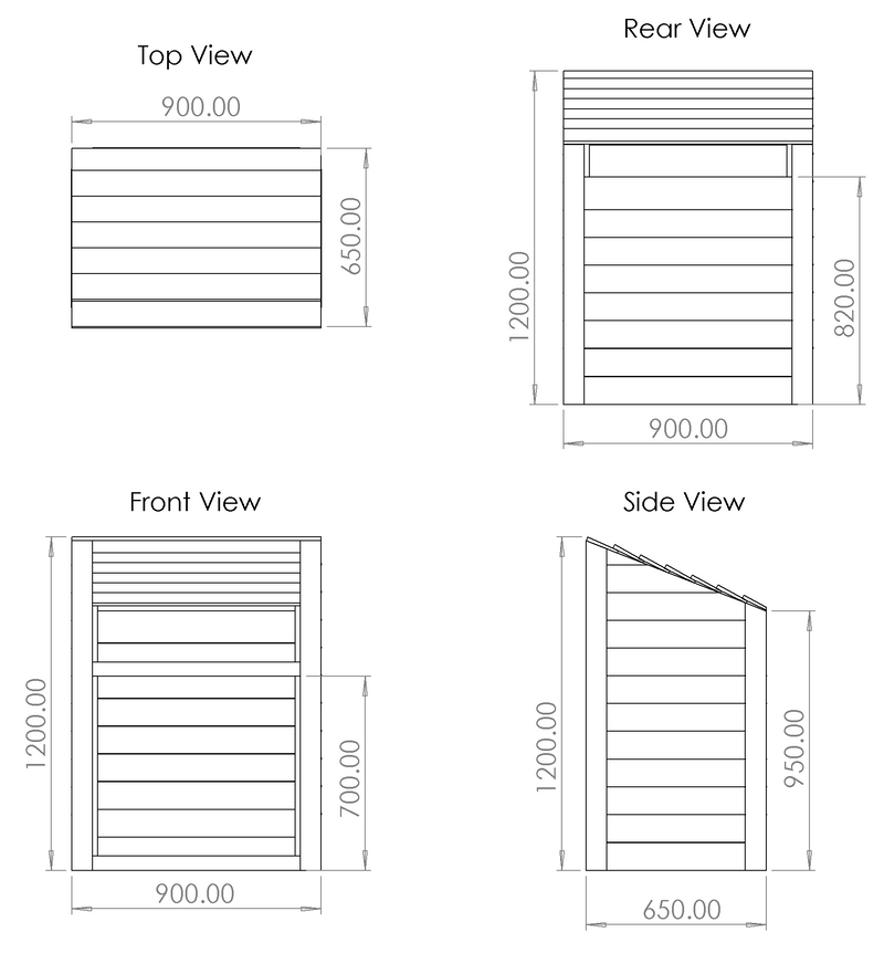 Featheredge Log Store - Arrives Fully Assembled