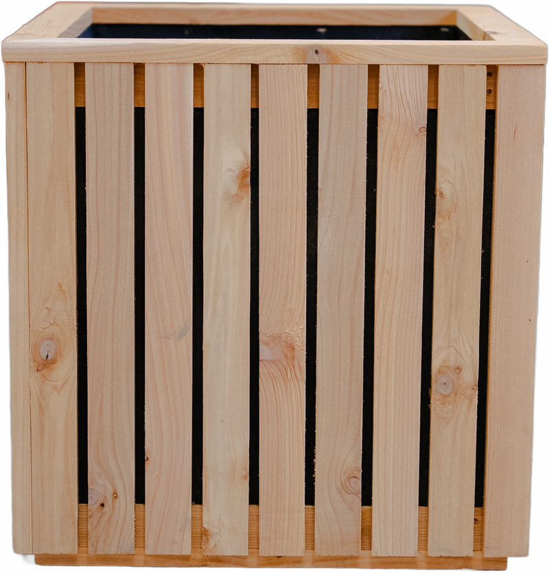 Premium Cedar Slatted Panel Planter - Vertical