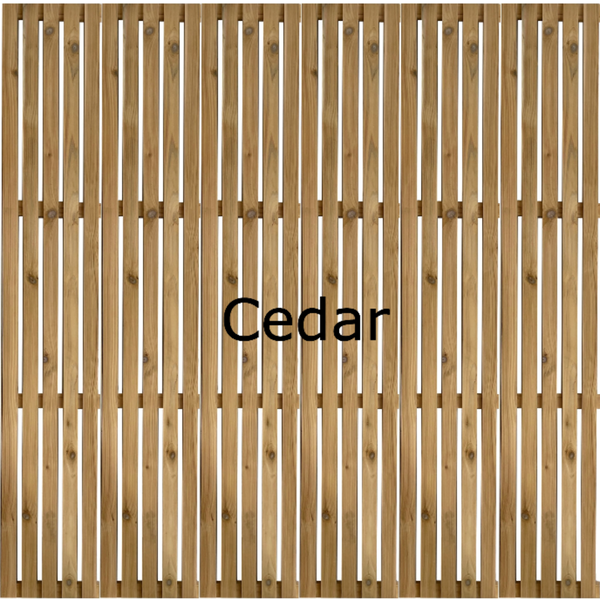 Cedar / Larch Slatted Fence Panels (Vertical)