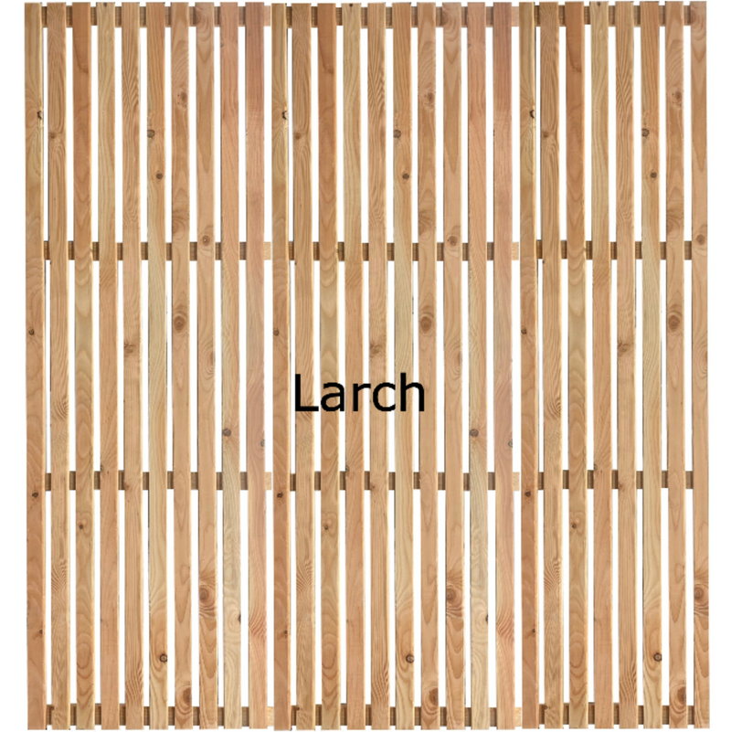 Cedar / Larch Slatted Fence Panels (Vertical)