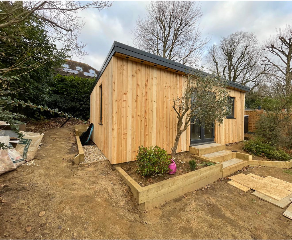 Shiplap - British Cedar - 145mm x 19mm on a building