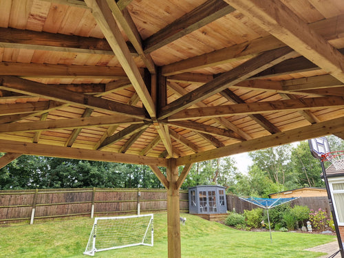 Premium Brown Shingle Pergola Kit – A Timeless Outdoor Feature