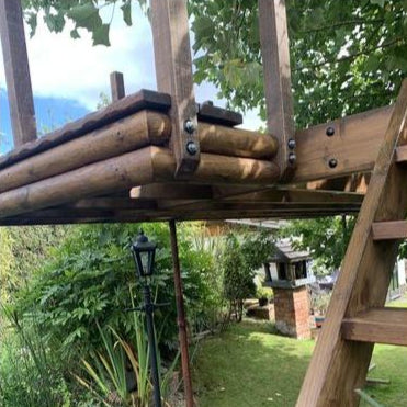 100mm Treated Half Round Rails