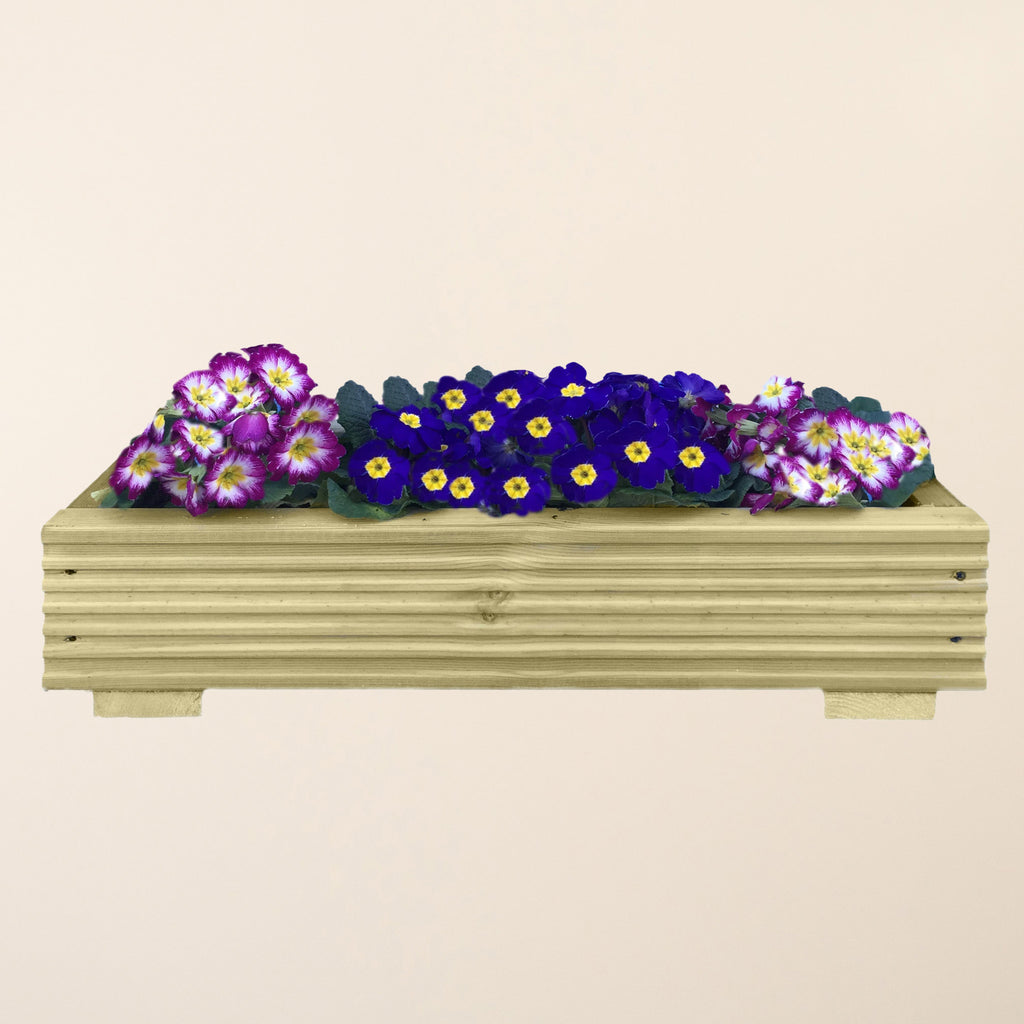 Long Decking Planter Window Box with flowers
