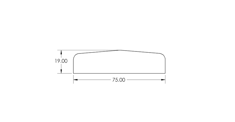 Cedar Slatted Panel Capping drawing