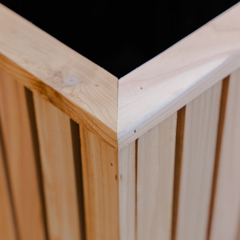 Premium Cedar Slatted Panel Planter - Vertical