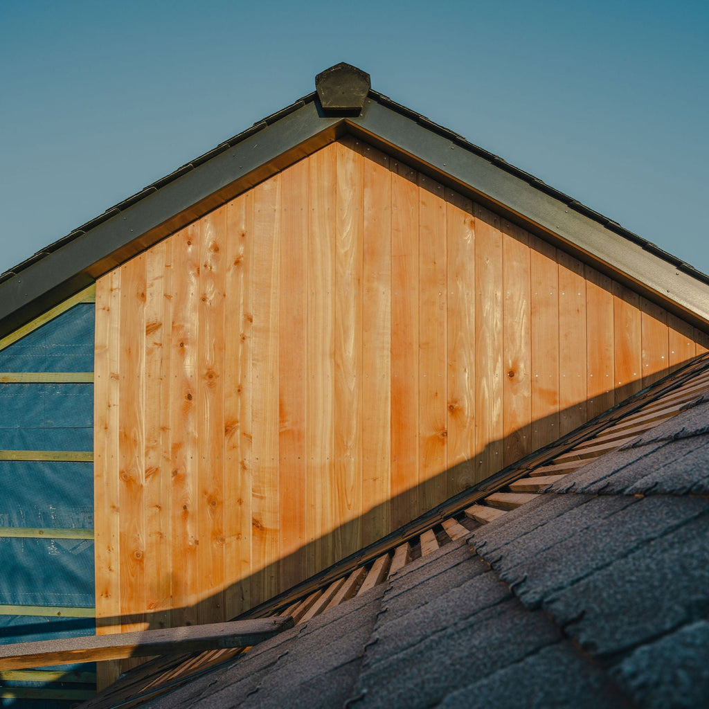 Cedar home grown cladding installed on building
