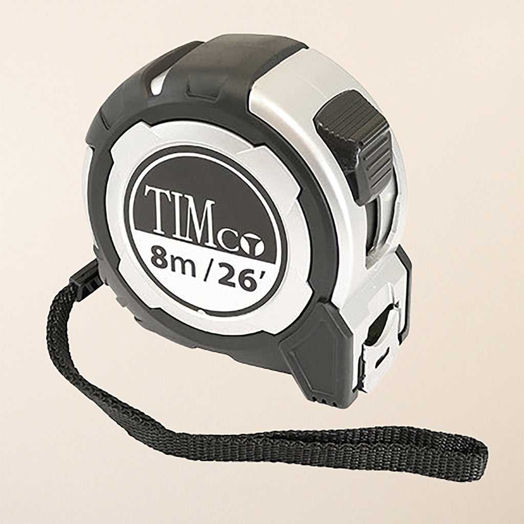 Professional tape measure with clear measurement markings for accurate construction and woodworking measurements