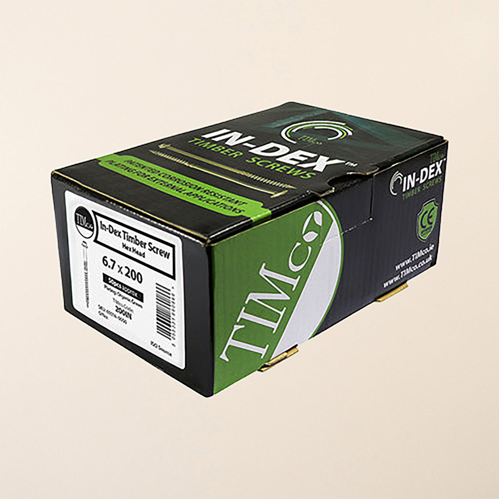 Box of 50 TIMco hex head timber screws